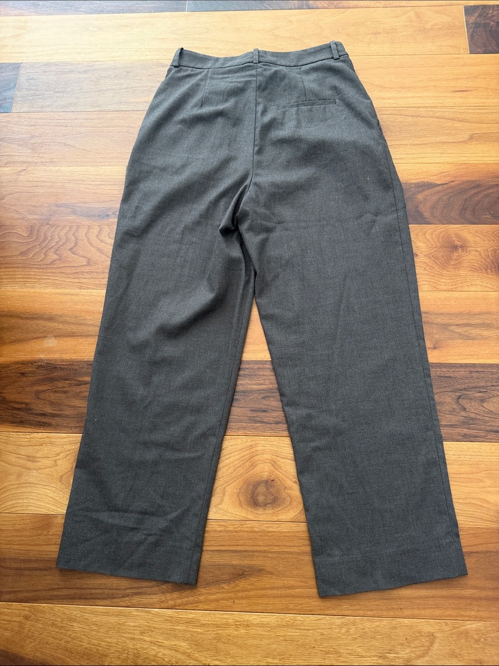 Zara Double Pleated Cropped Wide Leg Trousers in Brown - Picture 5 of 5